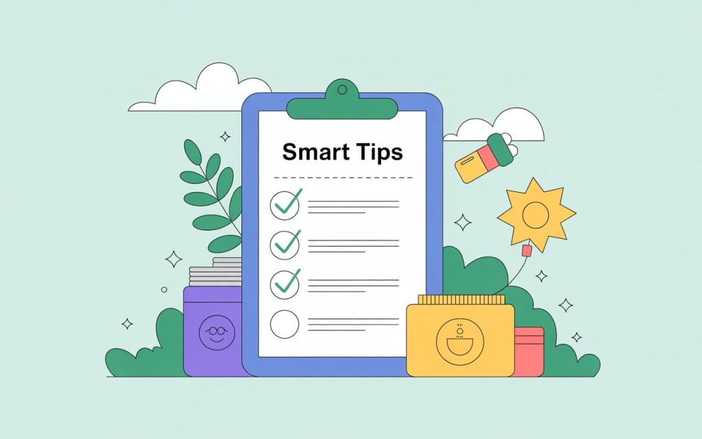 Checklist illustration showing smart tips for a successful CLCU loan application"